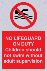 NO LIFEGUARD ON DUTY